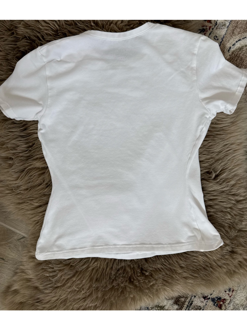 Quince Lounge Set Small White Stretch Cotton Tee Black Super Soft Fleece Shorts - Picture 6 of 7